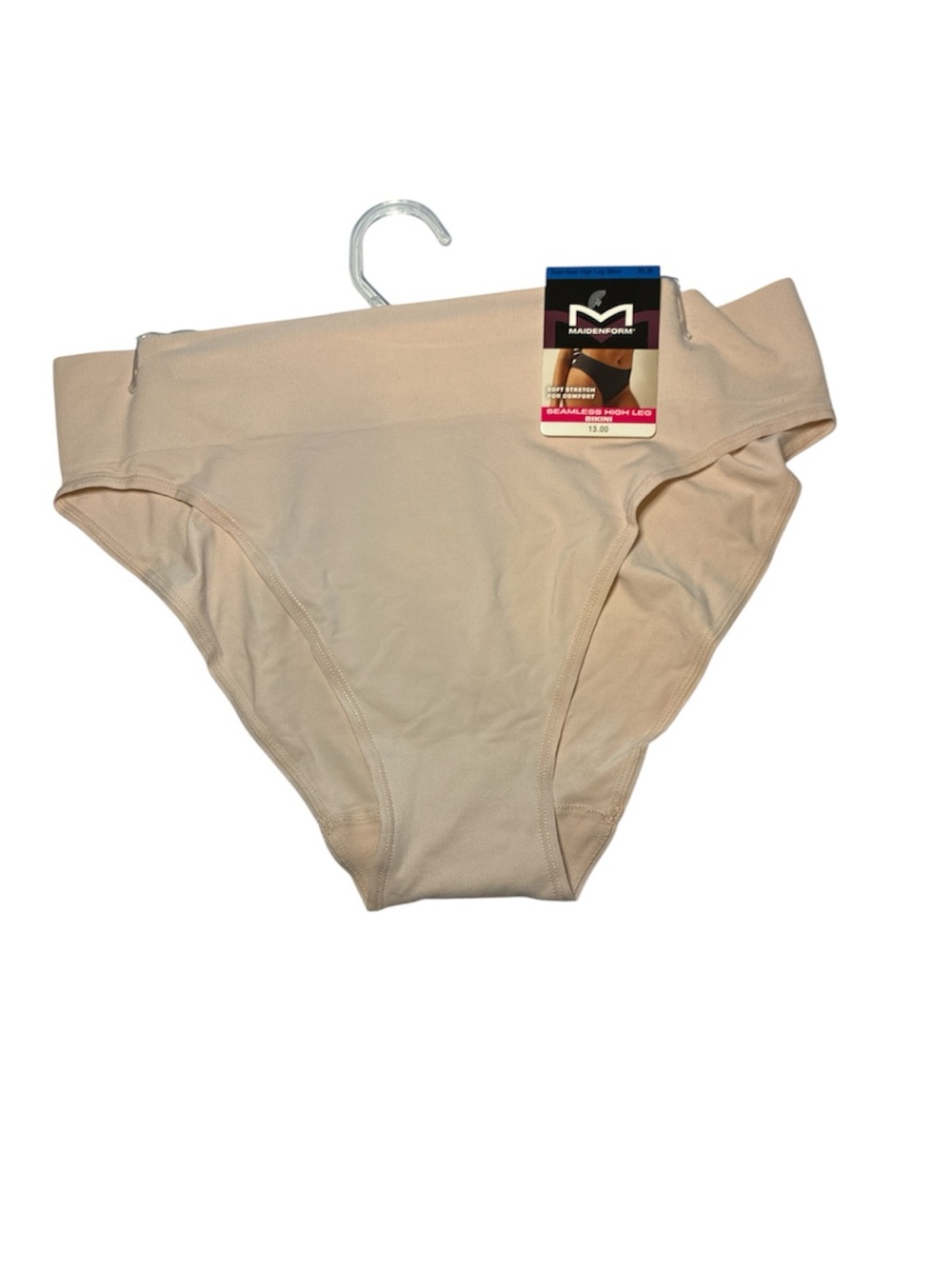 Maidenform Seamless Comfort high leg bikini XL new